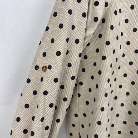 Love Potion Polka Dot Corduroy Long Sleeve Button Up Size Large - Picture 5 of 12